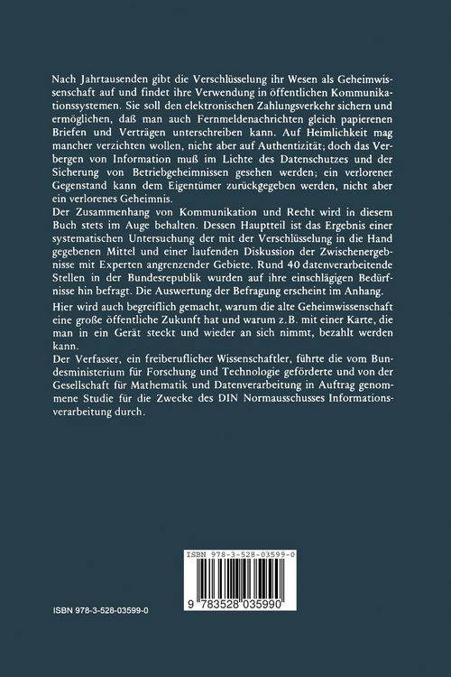 Produktbild: Datenverschl&uuml;sselung in Kommunikationssystemen