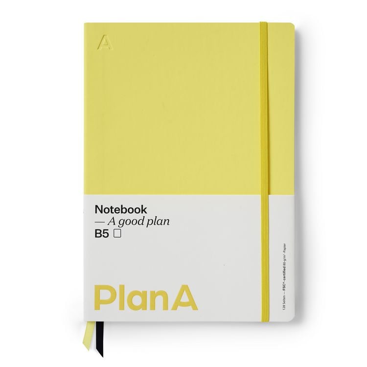 Produktbild: Notizbuch B5 Softcover Blanko Lemon Yellow