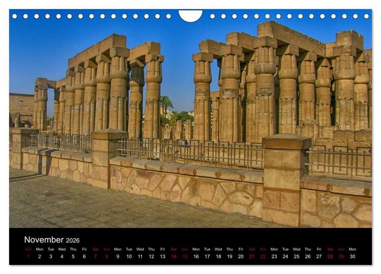 Produktbild: On the trail of the ancient Egypt (Wall Calendar 2026 DIN A4 landscape), CALVENDO 12 Month Wall Calendar