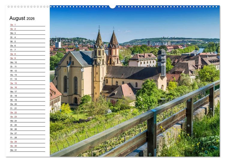 Produktbild: W&Uuml;RZBURG Historisches Stadtherz (hochwertiger Premium Wandkalender 2026 DIN A2 quer), Kunstdruck in Hochglanz