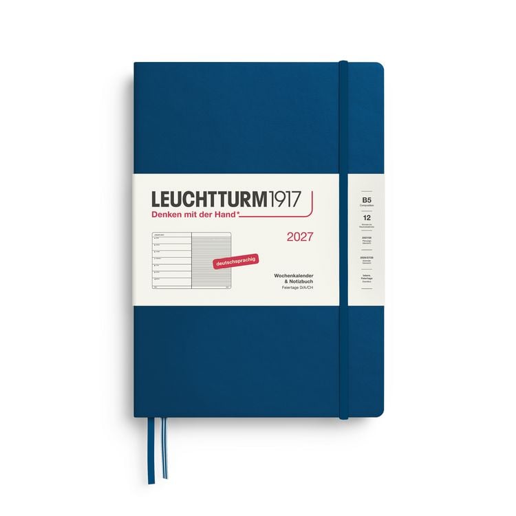 Produktbild: Wochenkalender & Notizbuch Composition (B5) 2027, Indigo, Deutsch