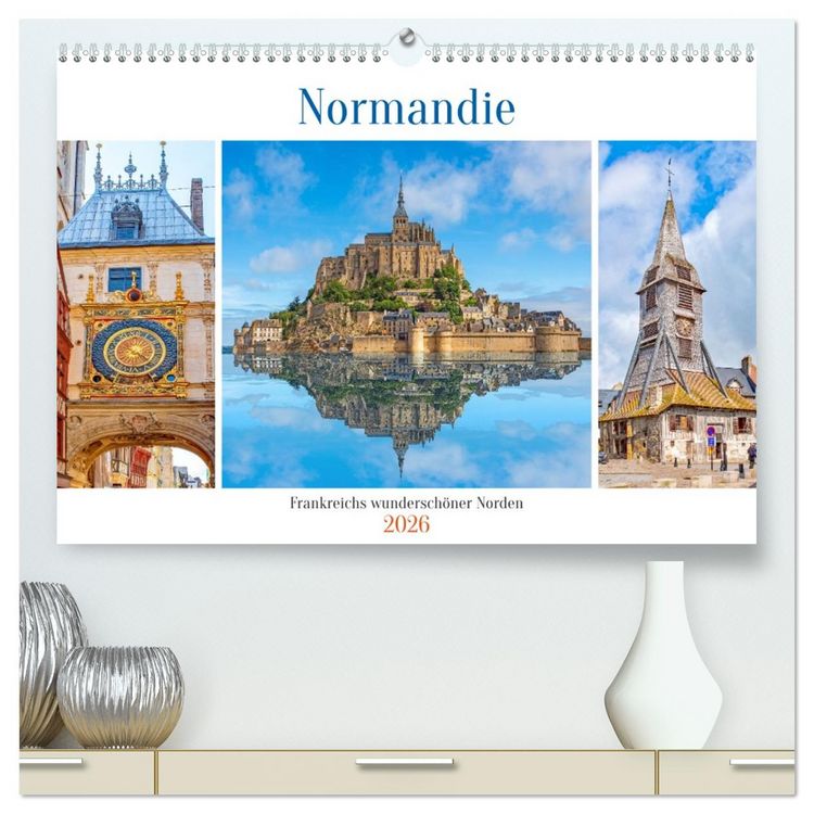 Produktbild: Normandie - Frankreichs wundersch&ouml;ner Norden (hochwertiger Premium Wandkalender 2026 DIN A2 quer), Kunstdruck in Hochglanz