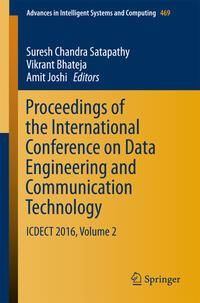 Produktbild: Proceedings of the International Conference on Data Engineering and Communication Technology