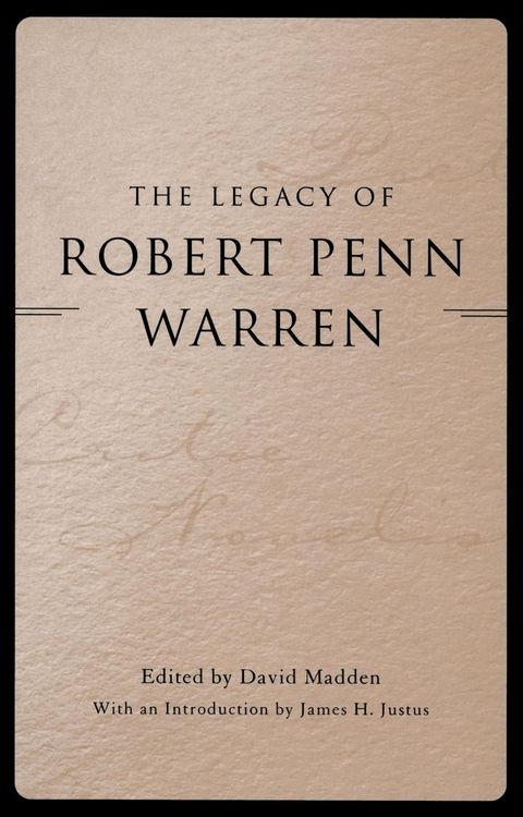 Produktbild: The Legacy of Robert Penn Warren