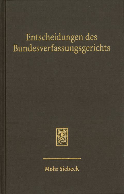 Produktbild: Entscheidungen des Bundesverfassungsgerichts (BVerfGE)