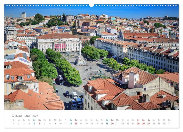 Produktbild: Lissabon - Stadt der K&ouml;nige (hochwertiger Premium Wandkalender 2026 DIN A2 quer), Kunstdruck in Hochglanz