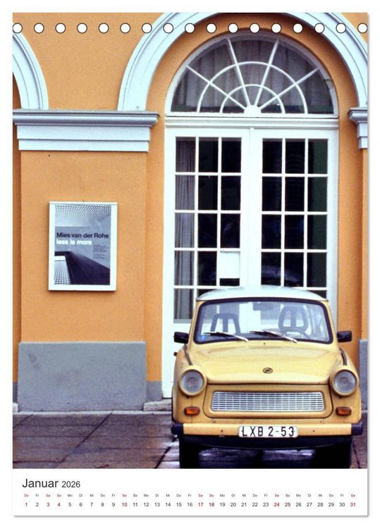 Produktbild: Auto-Land DDR - Trabant und Wartburg (Tischkalender 2026 DIN A5 hoch), CALVENDO Monatskalender