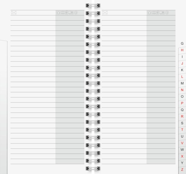 Produktbild: Brunnen Telefonregister 10x19cm Ersatz