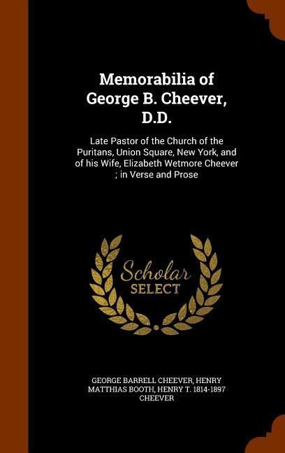 Produktbild: Memorabilia of George B. Cheever, D.D.