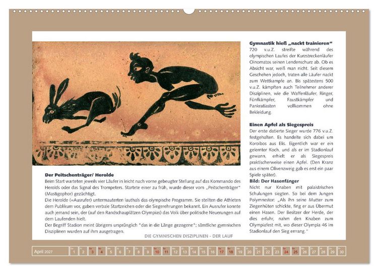 Produktbild: Kurioses im Antiken Olympia (hochwertiger Premium Wandkalender 2027 DIN A2 quer), Kunstdruck in Hochglanz