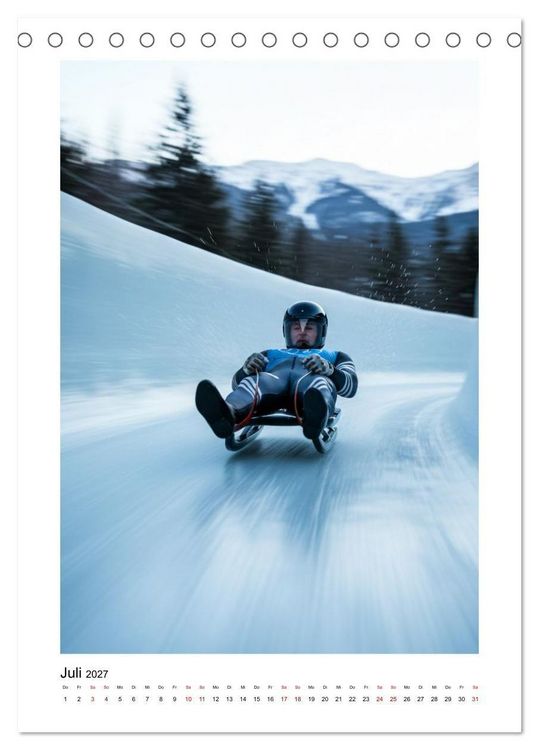 Produktbild: Wintersport Adrenalin (Tischkalender 2027 DIN A5 hoch), CALVENDO Monatskalender