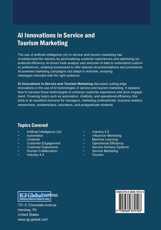 Produktbild: AI Innovations in Service and Tourism Marketing
