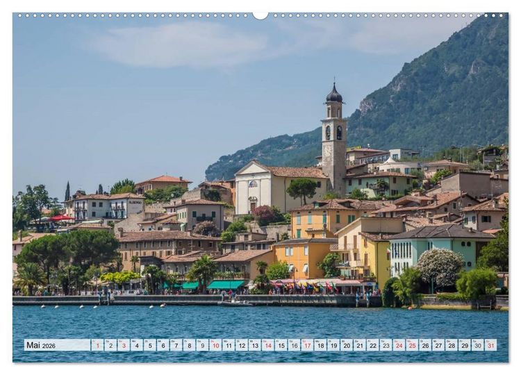 Produktbild: GARDASEE Idyllisches Limone sul Garda (hochwertiger Premium Wandkalender 2026 DIN A2 quer), Kunstdruck in Hochglanz