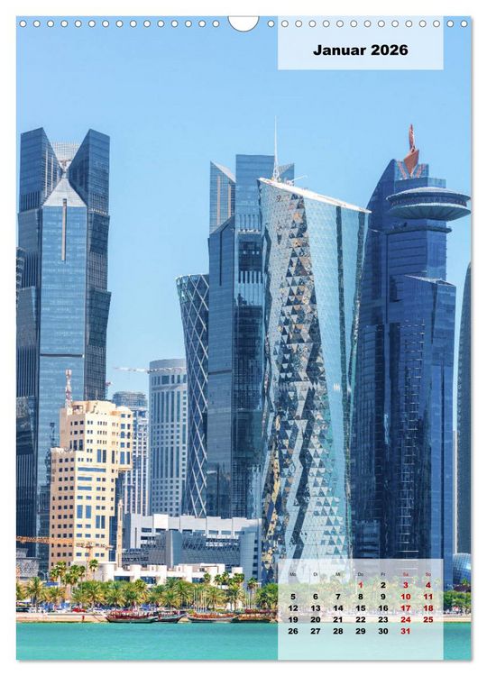 Produktbild: Doha Leuchtende Hauptstadt von Katar (Wandkalender 2026 DIN A3 hoch), CALVENDO Monatskalender