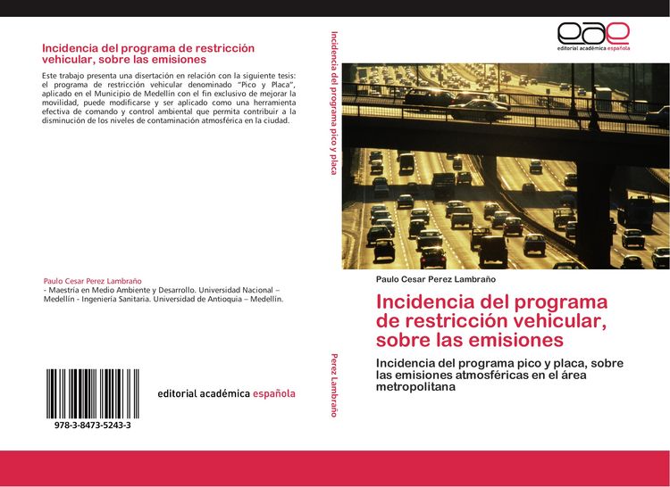 Produktbild: Incidencia del programa de restricci&oacute;n vehicular, sobre las emisiones