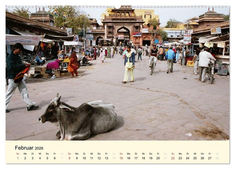 Produktbild: Alltagsleben in Indien (hochwertiger Premium Wandkalender 2026 DIN A2 quer), Kunstdruck in Hochglanz