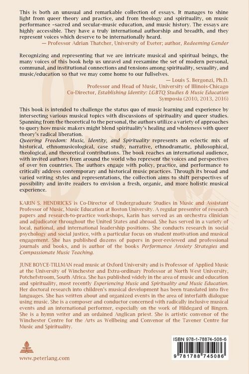 Produktbild: Queering Freedom: Music, Identity and Spirituality