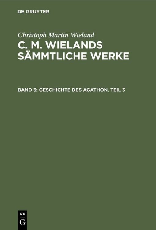 Produktbild: Geschichte des Agathon, Teil 3