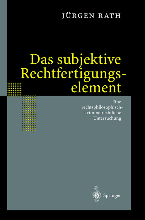 Produktbild: Das subjektive Rechtfertigungselement