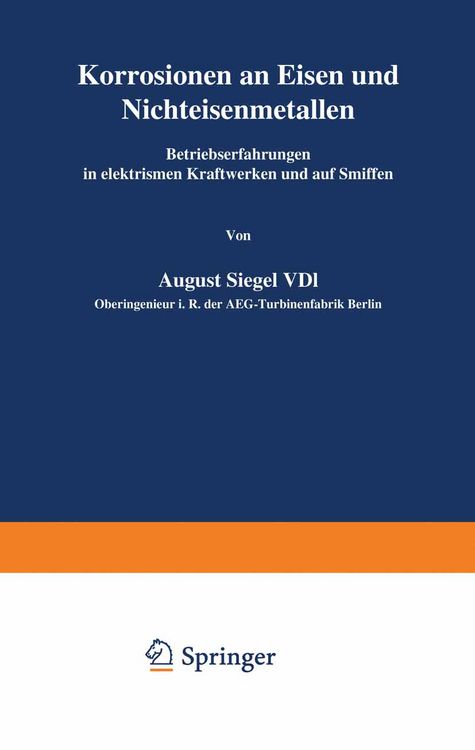 Produktbild: Korrosionen an Eisen und Nichteisenmetallen