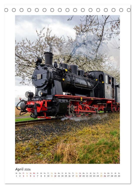 Produktbild: Faszination Museumsbahn (Tischkalender 2026 DIN A5 hoch), CALVENDO Monatskalender