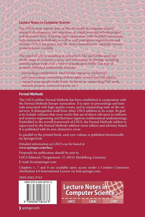 Produktbild: Software Engineering and Formal Methods