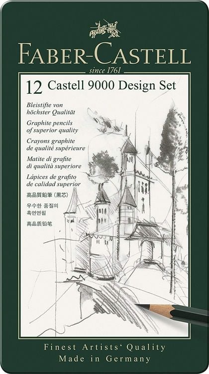 Produktbild: Faber-Castell Bleistifte Castell 9000 Design Set, 5B-5H, 12er Set