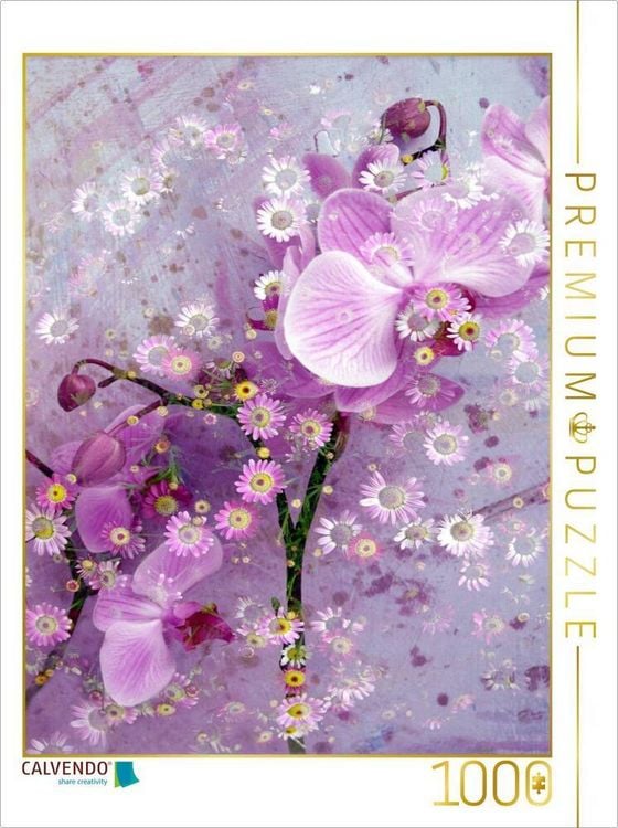 Produktbild: CALVENDO Puzzle Verspielte Romantische Rosa Orchidee | 1000 Teile Lege-Gr&ouml;&szlig;e 64x48cm Foto-Puzzle f&uuml;r gl&uuml;ckliche Stunden