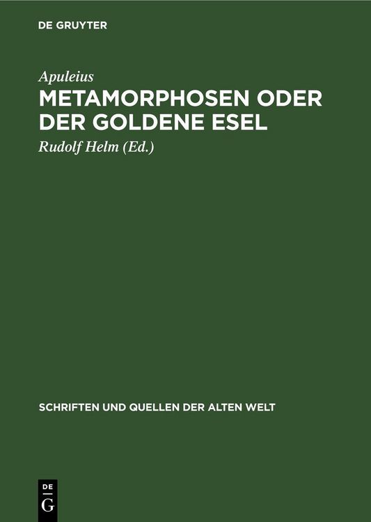 Produktbild: Metamorphosen oder der Goldene Esel