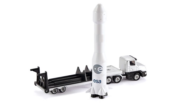Produktbild: Siku 1614 Tieflader mit Rakete