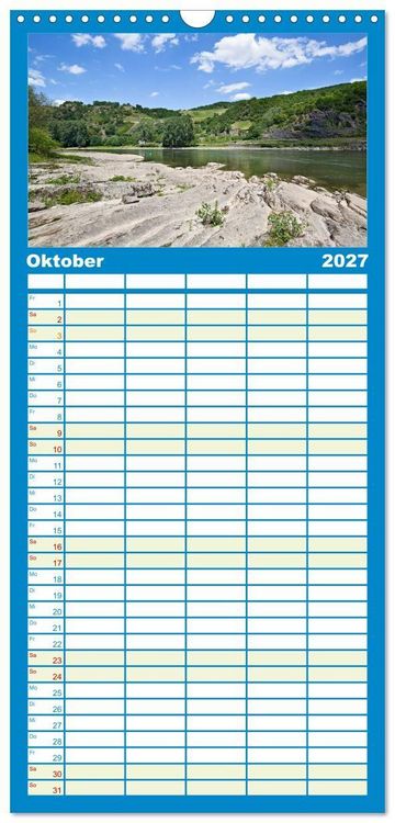 Produktbild: Familienplaner 2027 - Oberes Mittelrheintal Sehnsuchtsziel f&uuml;r Romantiker mit 5 Spalten (Wandkalender, 21 x 45 cm) CALVENDO