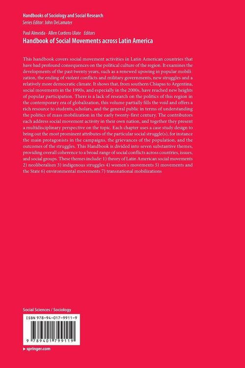Produktbild: Handbook of Social Movements across Latin America