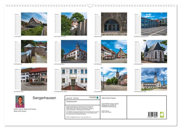 Produktbild: Sangerhausen (Wandkalender 2026 DIN A2 quer), CALVENDO Monatskalender