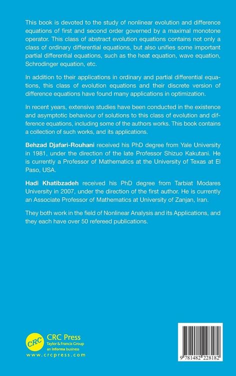 Produktbild: Nonlinear Evolution and Difference Equations of Monotone Type in Hilbert Spaces