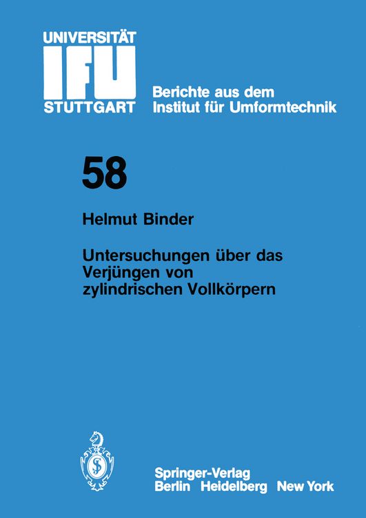 Produktbild: Untersuchungen &uuml;ber das Verj&uuml;ngen von zylindrischen Vollk&ouml;rpern