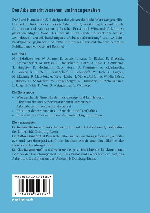 Produktbild: Den Arbeitsmarkt verstehen, um ihn zu gestalten