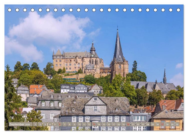 Produktbild: Marburg an der Lahn (Tischkalender 2026 DIN A5 quer), CALVENDO Monatskalender