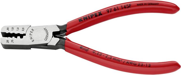 Produktbild: Knipex 97 61 145 F Crimpzange Aderendh&uuml;lsen 0.25 bis 2.5mm&sup2;