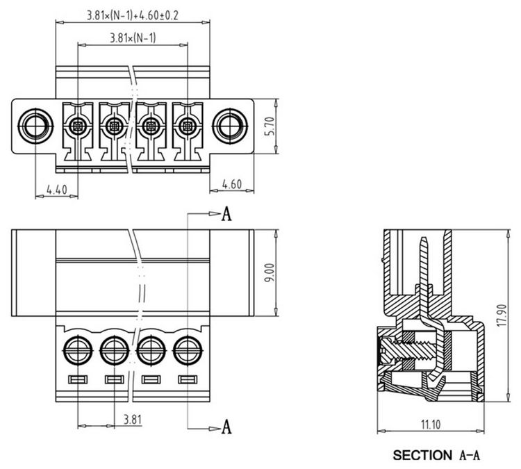 Produktbild: Donau Elektronik H381-06 Steckverbinder flexibel: 0.08-1.5mm&sup2; starr: - Polzahl: 6 1St.