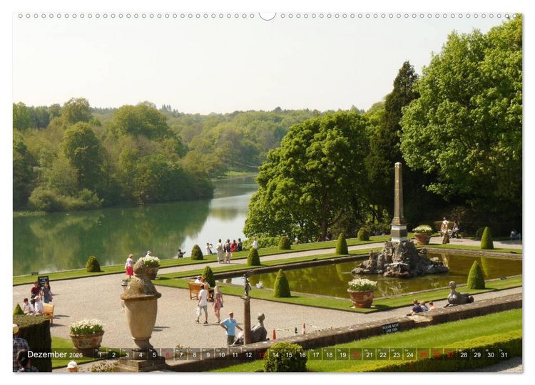 Produktbild: Schl&ouml;sser und G&auml;rten in England (hochwertiger Premium Wandkalender 2026 DIN A2 quer), Kunstdruck in Hochglanz