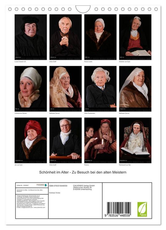 Produktbild: Sch&ouml;nheit im Alter - Zu Besuch bei den alten Meistern (Wandkalender 2026 DIN A4 hoch), CALVENDO Monatskalender