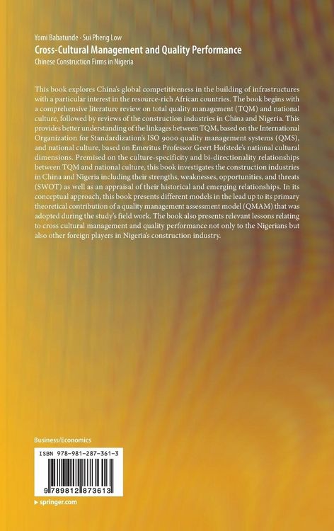 Produktbild: Cross-Cultural Management and Quality Performance