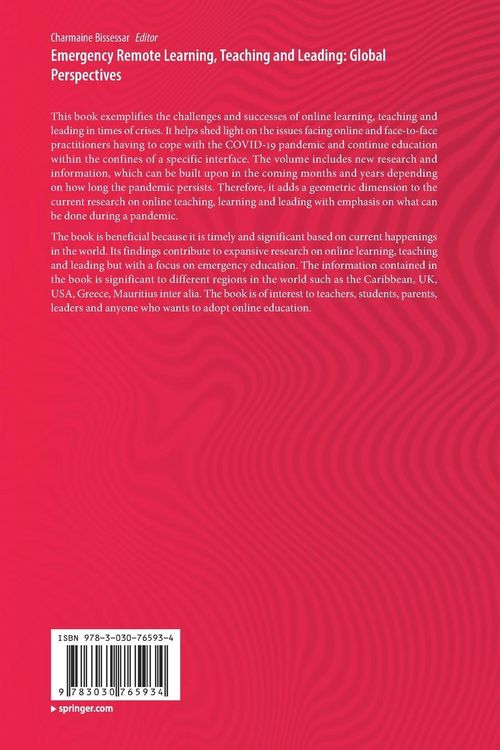 Produktbild: Emergency Remote Learning, Teaching and Leading: Global Perspectives