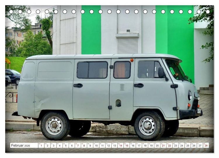 Produktbild: 60 Jahre Buchanka - Der Kult-Transporter der UdSSR UAZ-452 (Tischkalender 2026 DIN A5 quer), CALVENDO Monatskalender