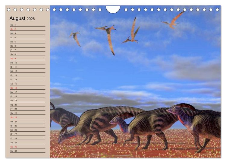 Produktbild: Dinosaurier. Urzeitliche Giganten (Wandkalender 2026 DIN A4 quer), CALVENDO Monatskalender