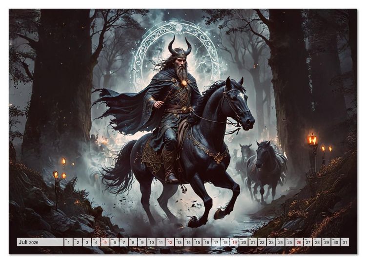 Produktbild: Keltische Mythologie - G&ouml;tter, Helden und Monster (hochwertiger Premium Wandkalender 2026 DIN A2 quer), Kunstdruck in Hochglanz