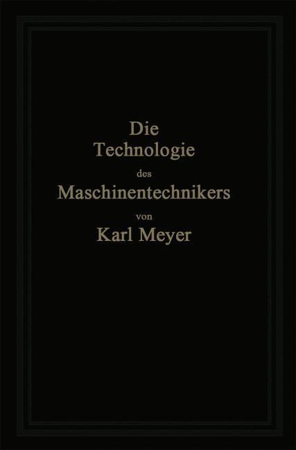Produktbild: Die Technologie des Maschinentechnikers