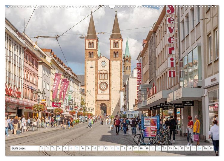 Produktbild: W&uuml;rzburg - Stadt mit Charme (Wandkalender 2026 DIN A2 quer), CALVENDO Monatskalender