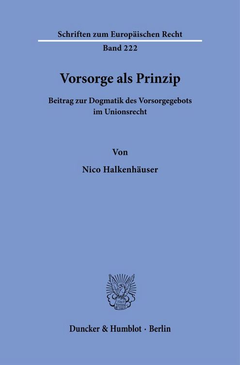 Produktbild: Vorsorge als Prinzip