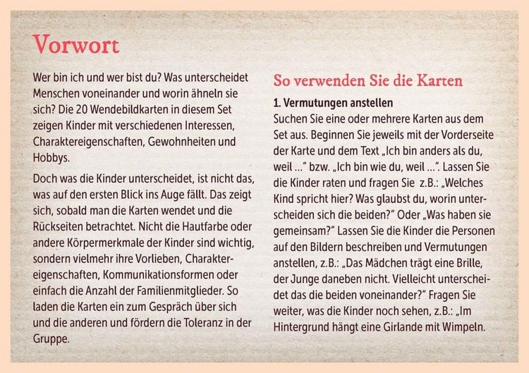 Produktbild: Ich bin anders als du &ndash; Ich bin wie du: 20 &uuml;berraschende Wendebildkarten &uuml;ber Vielfalt und Gemeinsamkeiten